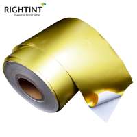 Lettering design raw material of PET brush silver/gold self-adhesive paper rolls