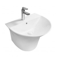 High Quality factory price Ceramic Basin Sanitary Ware Sink Wall Hung Wash Basin for house